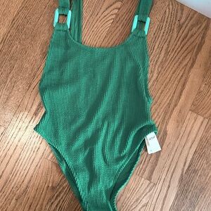 NEW Aerie Green Cheeky One Piece Spring Break Vacation Summer2026